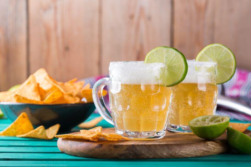 mexican lager with lime